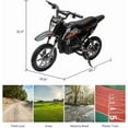 thumbnail image 3 of Cherish 500W 36V Kids Electric Dirt Bike – Ride-On Motorcycle with Variable Speed (15.5MPH), LED Headlight, Leather Seat, Chain Drive, 175lb Max Load, 3 of 6
