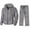 Set-A68Gray, variant on Men's Fuzzy Fleece Tracksuit Hooded Zip up Jacket and Pants Plush Sherpa Set for Winter Warm Casual Lounge Sleepwear Home Relaxing Outfits