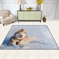 thumbnail image 3 of Coolnut Lightweight Soft Area Rugs 63 x 48 in, Husky Lying The Snow Floor Mat for Kids Playing Room Hardwood Floor Living Room Nursery Rugs, 5'3" x 4', 3 of 6