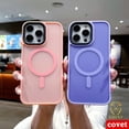 thumbnail image 2 of COVET Fundas Funda De Atracción Magnética Anticaída Transparente Mate Compatible Con Case Funda Para iPhone 11 12 13 14 Pro Max 14 Plus, 2 of 3