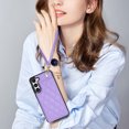 thumbnail image 6 of Wallet Cover for Samsung Galaxy S23 with Detachable Wrist Strap, Credit Card Slots Holder Magnetic Snap Back PU Leather Kickstand Phone Case for Samsung Galaxy S23 Girls Women, Purple, 6 of 8