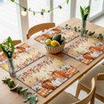 thumbnail image 5 of Orange White Pumpkins Placemats Set of 4, Thanksgiving Leaves Fall Ombre Washable Wipeable Table Mats for Dining Tables, Indoor Outdoor Kitchen Place Mats for Holiday Party Table Decor, 5 of 9