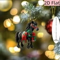 thumbnail image 4 of Christmas Tree Ornaments Acrylic 2D Flat Christmas Hanging Horse Figurines Ornament Realistic Horse Birthday Party Supplies Gifts for Xmas Party Tree Home Decor, 4 of 7