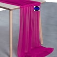 thumbnail image 2 of MDS pack of 5 Wedding 29 x 170 inches Sheer chiffon Table Runner for Rustic Boho Wedding Banquet Decor for 14ft Table Runners -Magenta, 2 of 6