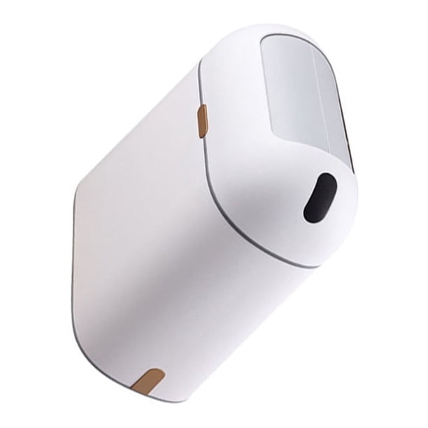 Moyic No Touch No Mess - Cubo de basura innovador con cierre automático para experimentar el bote de basura con tapas automáticas Accesorios para electrodomésticos Oro blanco Modelo de batería