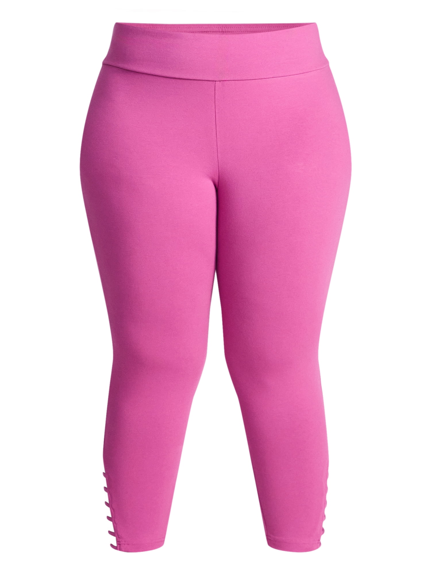Terra & Sky Women's Plus Size Capri Ladder Leggings, 22" Inseam, Sizes 0X-5X
