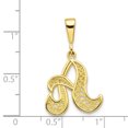 thumbnail image 2 of Beautiful 10k SCRIPT Initial A Charm, 2 of 2