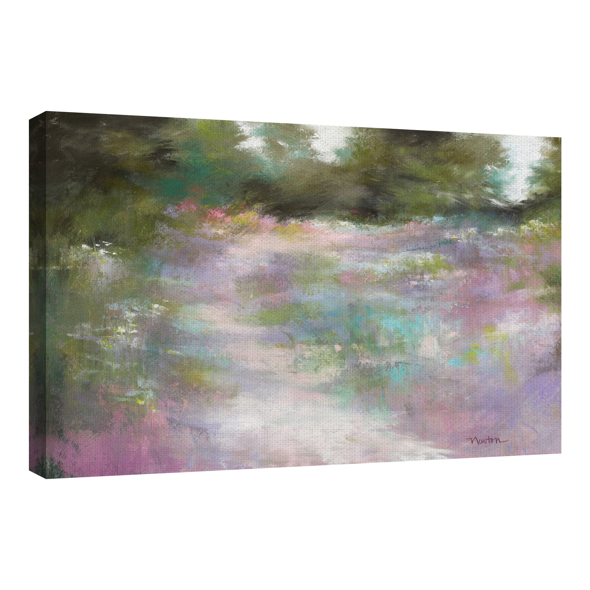 Masterpiece Art Gallery High Country Abstract Lavendar Landscape by Barbara Newton Canvas Art Print 24" x 36"