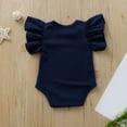 thumbnail image 4 of Akiihool Kids Bodysuit Unisex-Baby Short Sleeve Bodysuits (Navy,12-18 Months), 4 of 4