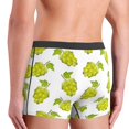 thumbnail image 4 of Men's Boxer Briefs, Grape Print yellow Soft Comfy Mens Underwear Boxer Briefs Breathable With Widen Waist, 4 of 7
