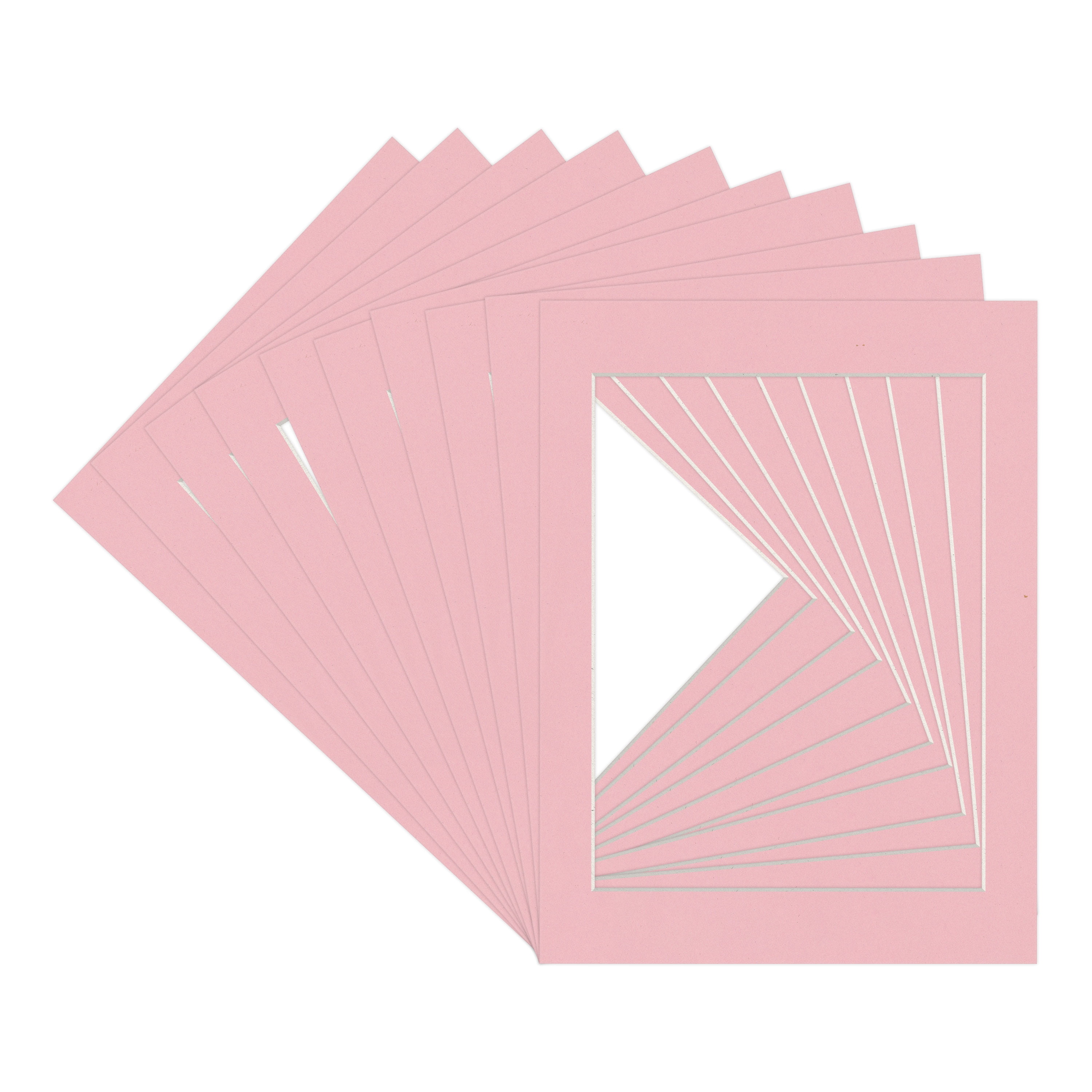 Soft Pink Picture Frame Mat for 18x24 Frames - Fits 12x18 Photos - 10 Mats