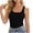 Black, variant on Women's Cool Singlet, Solid Color Round Neck, Breathable Gym Running Tank Top Purple 2XL