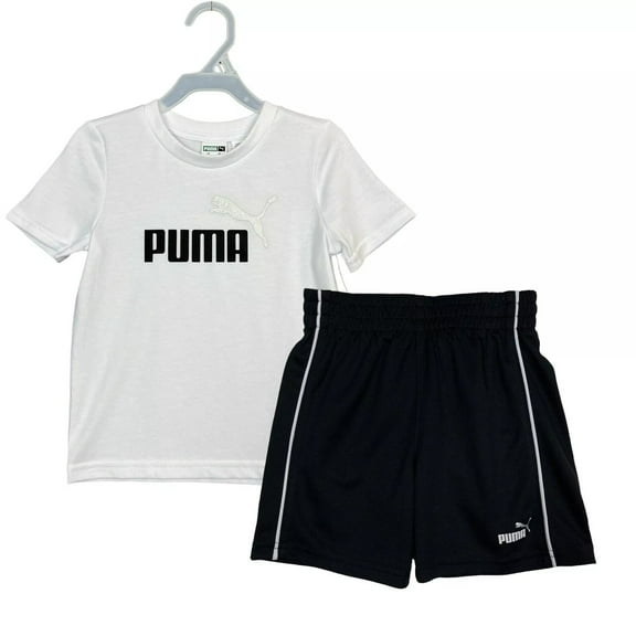 Puma Baby Boys T- Shirt & Shorts Set Size 18 Months Black /White Summer Outfit