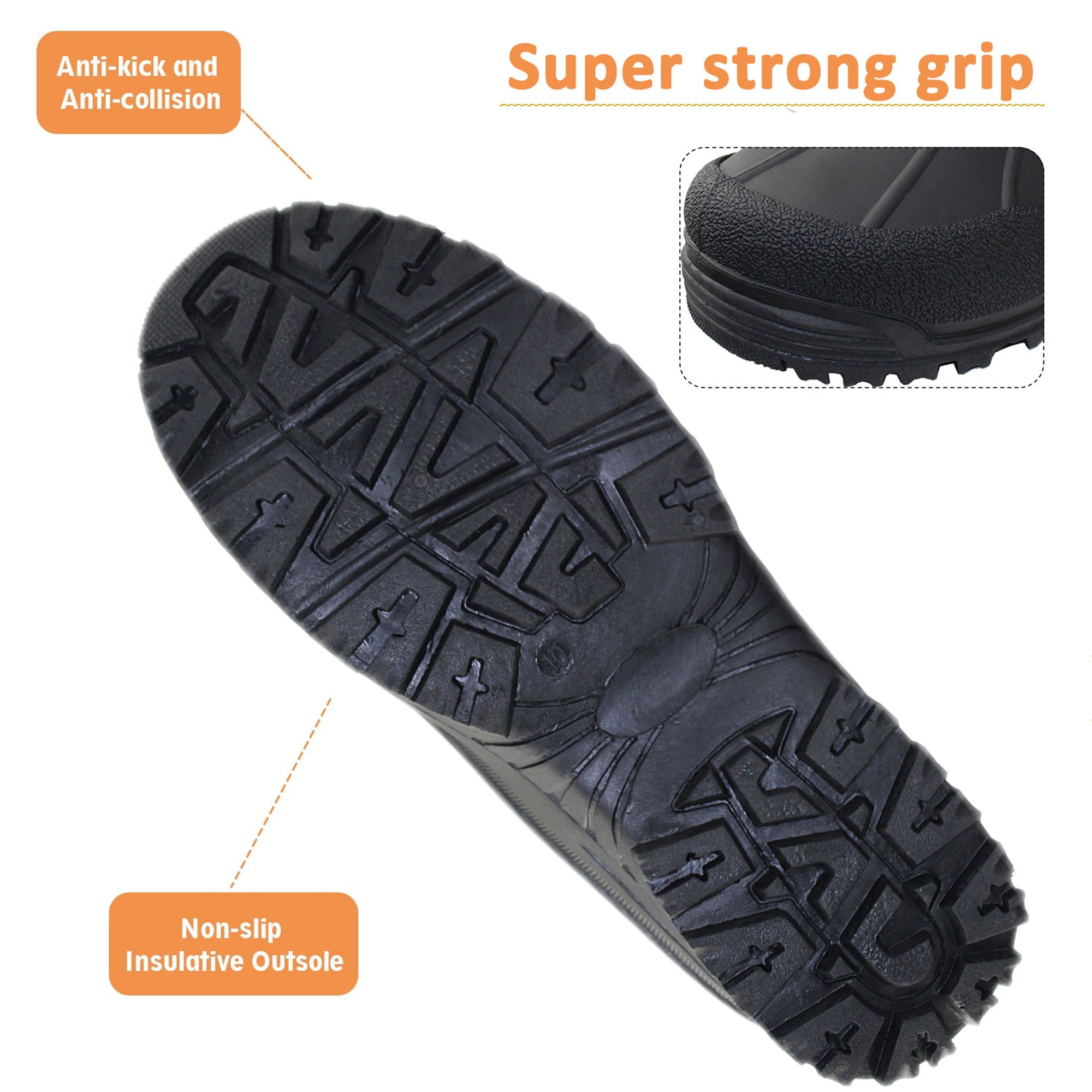 Tanleewa Men's Insulated Waterproof Winter Snow Boots Hiking Duck Boots Shoe Size 6.5 Adult Male