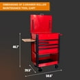 thumbnail image 3 of HPDMC 5-Drawer Rolling Tool Cart - Heavy Duty Mobile Tool Cabinet with Steel Workbench Top & Wooden Folding Side Table - 500 lbs Capacity Mechanic Tool Trolley with Locking Casters, 3 of 17
