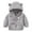 Grey, variant on Byoo Girls Hooded Jacket Zipper Pockets Soft Warm Outerwear Coats Cute Comfortable Jacket