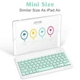 thumbnail image 3 of Rechargeable Bluetooth Keyboard and Mouse Combo Ultra Slim for iPad Pro 12.9 (2018) and All Bluetooth Enabled Android/PC-Teal Keyboard with Teal RGB LED mouse, 3 of 5