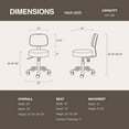thumbnail image 5 of Heavy-Duty Extra-Wide Seat with Memory Foam Pneumatic Rolling Swivel Stool Chair for Clinic, Salon, Home and Office 502 NAIA, 5 of 5