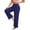 Navy, variant on Hrsba Womens Pajama Pants Solid Color Modal High Waist Straight Wide Leg Cotton Long Sleep Pants for Fall Pajama Pants