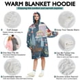 thumbnail image 5 of Wearable Oversized Blanket,Dark Blue Christmas Santa Pattern Wearable Blanket Hoodie for Adults,Cozy Hooded Blankets with Super Pockets,Super Warm Fuzzy Pullover for Women & Men, 5 of 6