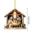 thumbnail image 3 of Christmas Ornament Nativity Scene, Acrylic Sublimation Xmas Hanging Decor, Christ Mary Gift for Holiday Home Party Tree, Fade Resistant and Easy to Hang, Christmas Nativity Decoration, 3 of 6