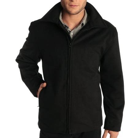 Alpine Swiss Grant Mens 28" Open Bottom Jacket Wool Blend JD Bomber Coat Zipered