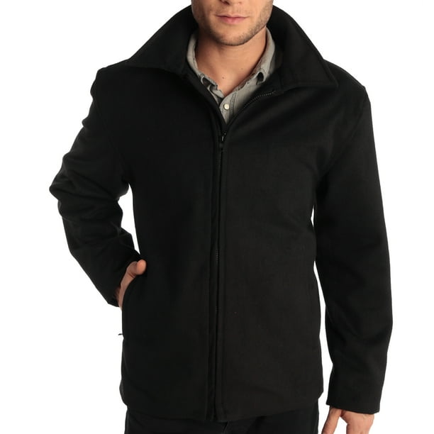 Alpine Swiss Alpine Swiss Grant Mens 28" Open Bottom Jacket Wool Blend JD Bomber Coat Zipered