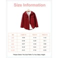 thumbnail image 2 of 10T Big Boys Clothes 11 Years Boys Long Sleeve Coat Solid Color Big Boys Fall Winter Jacket Red, 2 of 8