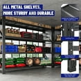 thumbnail image 3 of AUHUP 4-Tier Garage Storage Shelves 7000LBS Heavy Duty Metal Shelving 79" W Shelving Unit for Warehouse,Basement Industrial,Commercial Utility Rack Shelf, Black, 79"H x 79"W x 24"D, 3 of 10