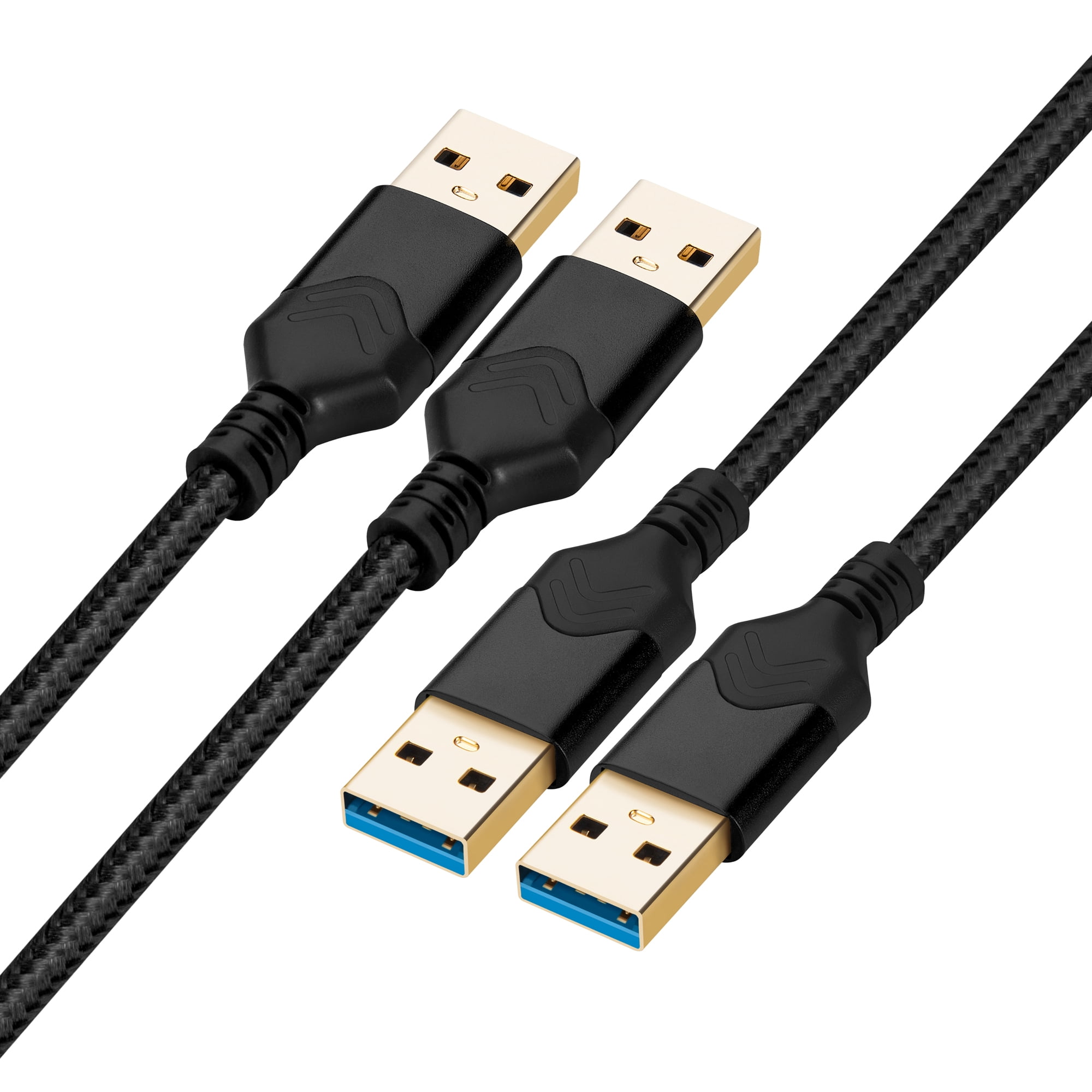 Mimifly USB 3.0 A Male to A Male Cable, Black, 2-Pack