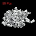 thumbnail image 3 of Unique Bargains #10-24 Écrous à Rivet en Alliage d'Aluminium Tête Plate Filetée Argent 50 Pcs, 3 of 5