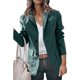 thumbnail image 1 of Chaqueta De Mujer, Chaqueta Femenina Transpirable De Moda Con Cuello Vuelto De Un Solo Pecho Para Ir De Compras Para Trabajar ANGGREK Verde oscuro S, 1 of 6