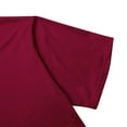 thumbnail image 6 of Yubnlvae 2025 Pointelle Knit Short Sleeve Top - Business Casual Summer Sweater (Breathable Open-Weave | Office-to-Weekend Wear) (Wine | XL), 6 of 8