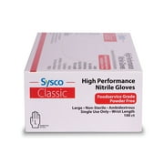 Sysco® Nitrile Food Service Gloves, 100 Count (large, Blue)