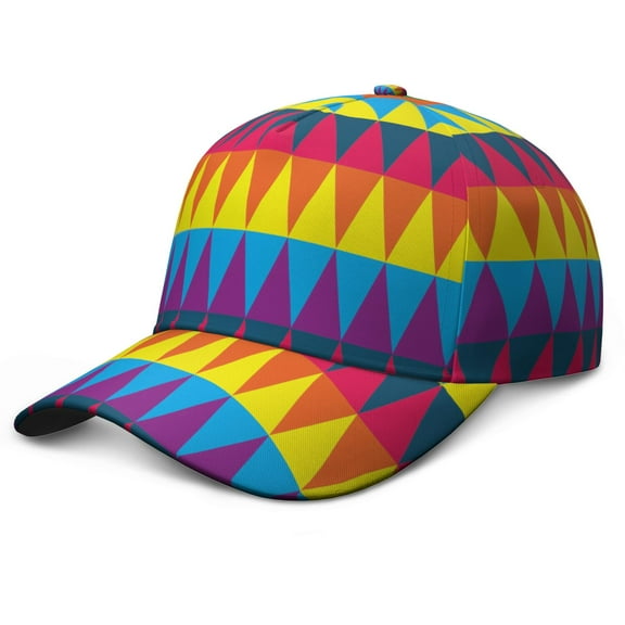 Rainbow Gradient Watercolor Snapback Hat - Unisex Adjustable Baseball Cap - Boho Minimalist Design for Hiking & Casual Wear