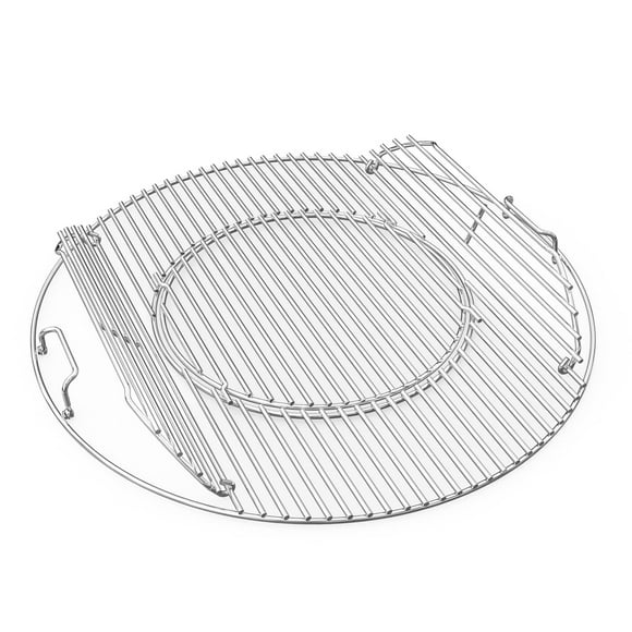 onlyfire Double-Side Hinged Cooking Grate, Gourmet BBQ System Replaced Grilling Grate for Weber 22" Charcoal Kettle Grills
