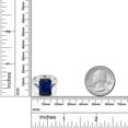 thumbnail image 4 of Gem Stone King 10.00 Cttw Blue Created Sapphire Solitaire Ring for Women in 925 Sterling Silver | Emerald Cut 14X10MM | Available in Size 5, 6, 7, 8, 9, 4 of 6