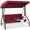 Burgundy, variant on Best Choice Products 3-Seat Outdoor Converting Canopy Swing Glider Patio Hammock w/ Removable Cushions - Burgundy