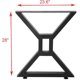 thumbnail image 2 of Yeshouse patas industriales en forma de X para mesa de centro, juego de 2 patas de acero resistentes con pies antiarañazos, ideales para bancos, mesas pequeñas y proyectos de bricolaje, 2 of 5