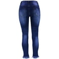 thumbnail image 6 of Brglopf Capri Jeans for Women Stretch High Waisted Distressed Denim Capris Ripped Skinny Cropped Pants with Pockets, 6 of 7