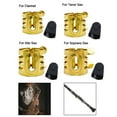 thumbnail image 2 of Sax Mouthpiece Clamp Reed Clip Clarinet Soprano Alto Tenor Sax with Rubber Cover, 2 of 6