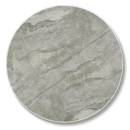 

CounterArt Gray Marble Design Round Single Absorbent Stone Tumbled Tile Coaster 1 Pack