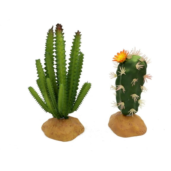 Reptile Plants Succulent, Artificial Desert Rain Forests Plants for Terrarium Decor (Set 2)