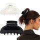thumbnail image 1 of pinzas para el pelo con diseño de tortuga, estilo banana, de celuloide, color blanco y negro, accesorios de diseño francés para mujeres y niñas., 1 of 5
