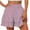 Pink1, variant on yillto Womens Striped Shorts Elastic High Waist Flowy Loose Shorts Summer Ruffle Lightweight Shorts