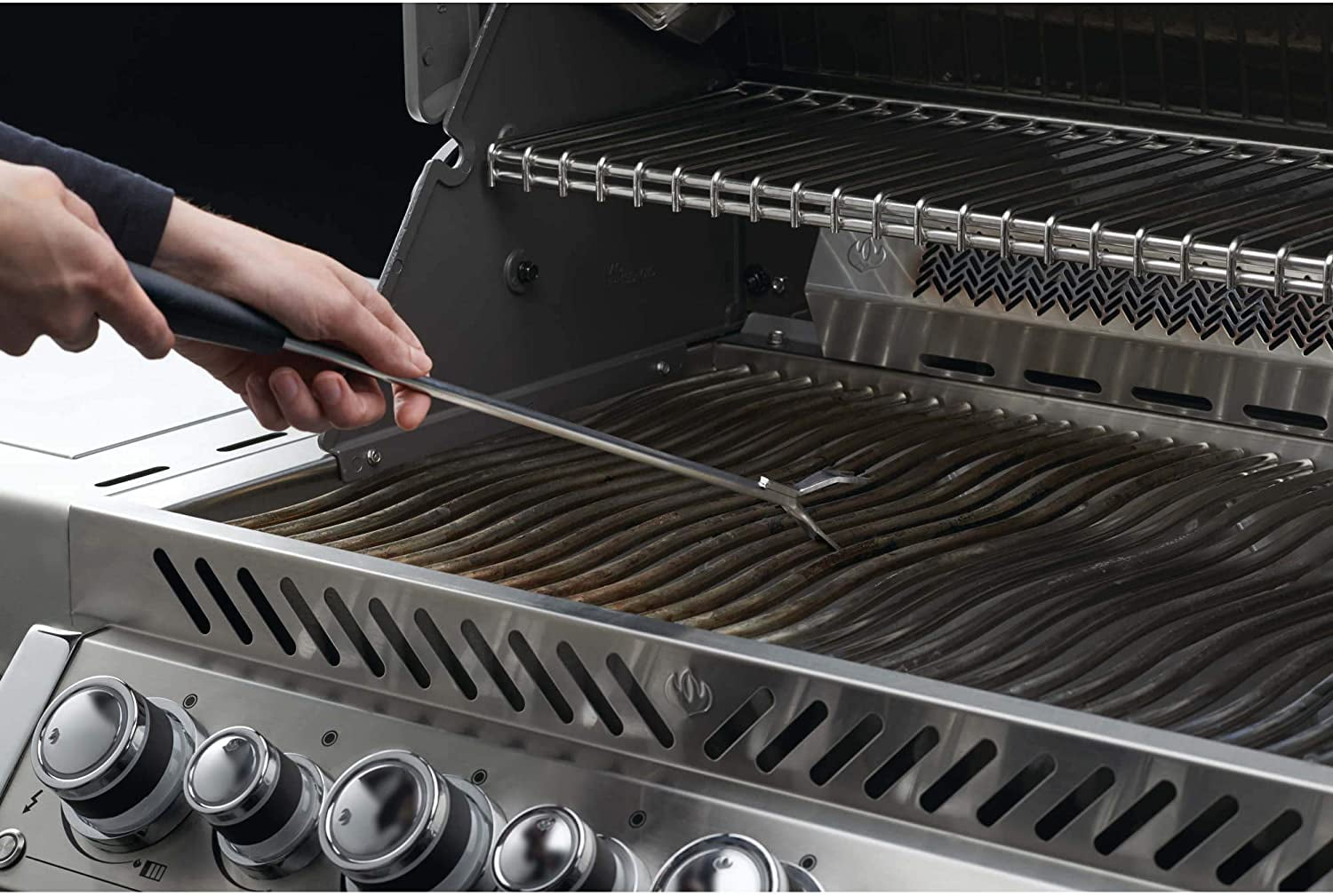 Napoleon 62031 Grid Scraper Grill Brush, Black and Stainless Steel