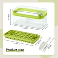 thumbnail image 3 of Ice Cube Tray with Lid and Bin, 2 Pack for Freezer, 64 Pcs Ice Cube Mold (Green), 3 of 5