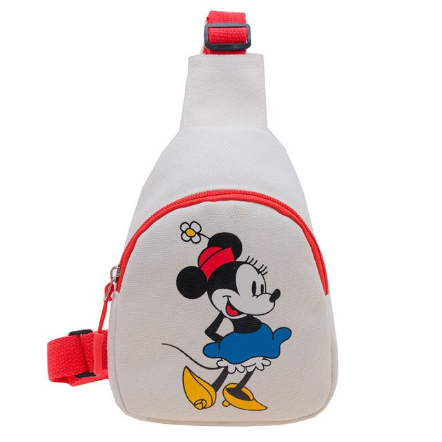 Nuevas bolsas de pecho de Mickey Mouse para niños, bolso de hombro informal de Minnie Mouse de dibujos animados de Disney, Mini bolsa de almacenamiento para teléfono para mujeres y niñas Gao Jinjia LED