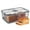Gray, variant on Bread Storage Container with Airtight Lid - Bread Box for Kitchen Countertop, Time Recording Bread Keeper for Homemade Bread, Bagel, Cookies, Cupcakes-grey