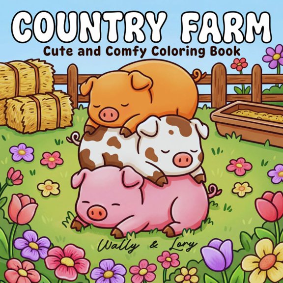 Libro para colorear de animales de granja del campo, publicación independiente